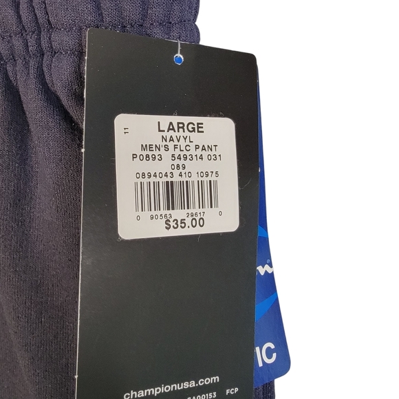 Champion Athletic Powerblend Vintage Y2K Navy Activewear Sweats Deadstock NWT - Picture 10 of 16